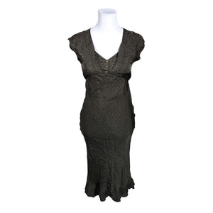 Unisex IKKS - Schiffon dress, size 38 - Brown (1)