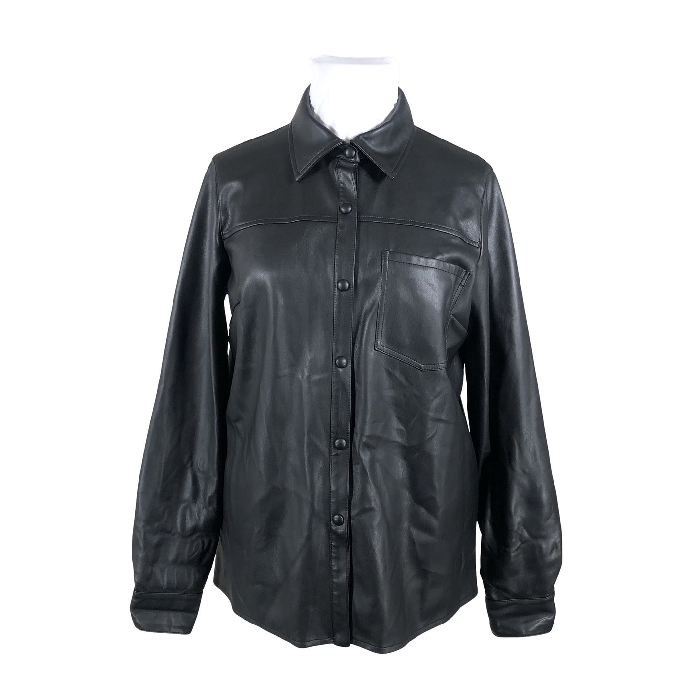 Unisex Na-KD - Leather jacket, size 44 - Black (1)