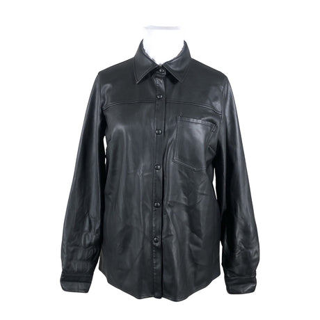 Unisex Na-KD - Leather jacket, size 44 - Black ()