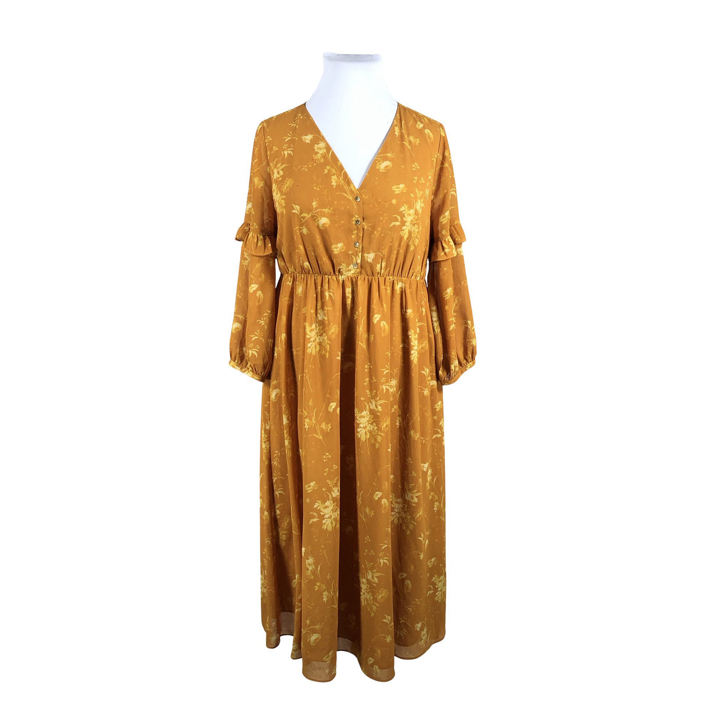 Unisex Madewell - Schiffon dress, size 44 - Yellow (1)