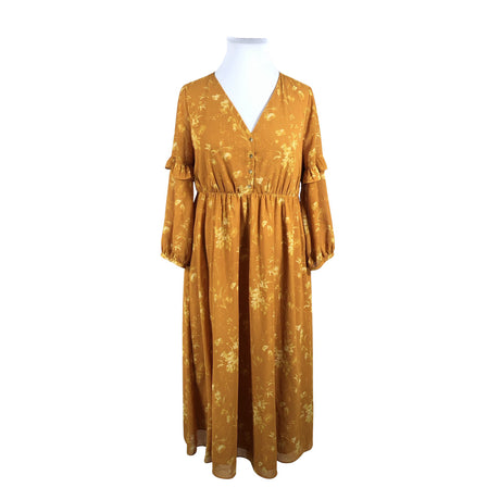 Unisex Madewell - Schiffon dress, size 44 - Yellow ()