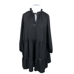 Unisex Lindex - Schiffon dress, size 44 - Black (1)