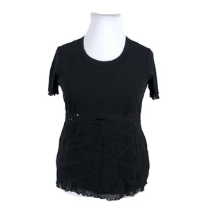 Unisex Gerry Weber - Short-sleeved blouse, size 42 - Black (1)