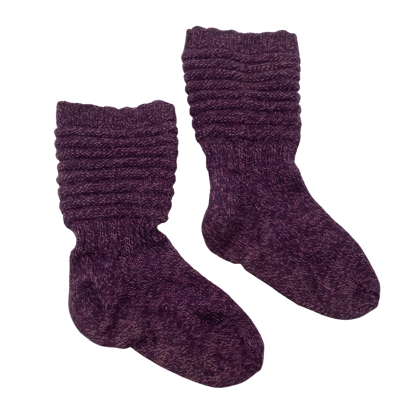 Unisex Handmade - Wool socks, size 38 - Violet (1)