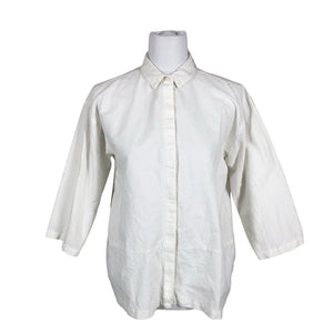 Unisex R-collection - Short-sleeved blouse, size 36 - Natural white (1)