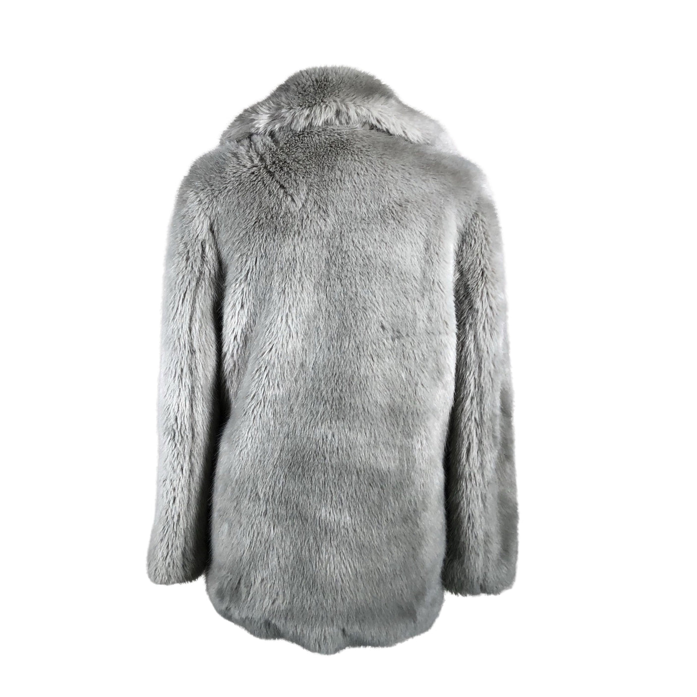 Unisex Topshop - Faux fur coat, size 36 - Gray (2)