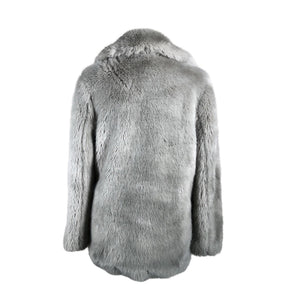 Unisex Topshop - Faux fur coat, size 36 - Gray (2)