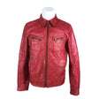 Unisex Rock'n Blue - Leather jacket, size M - Red ()