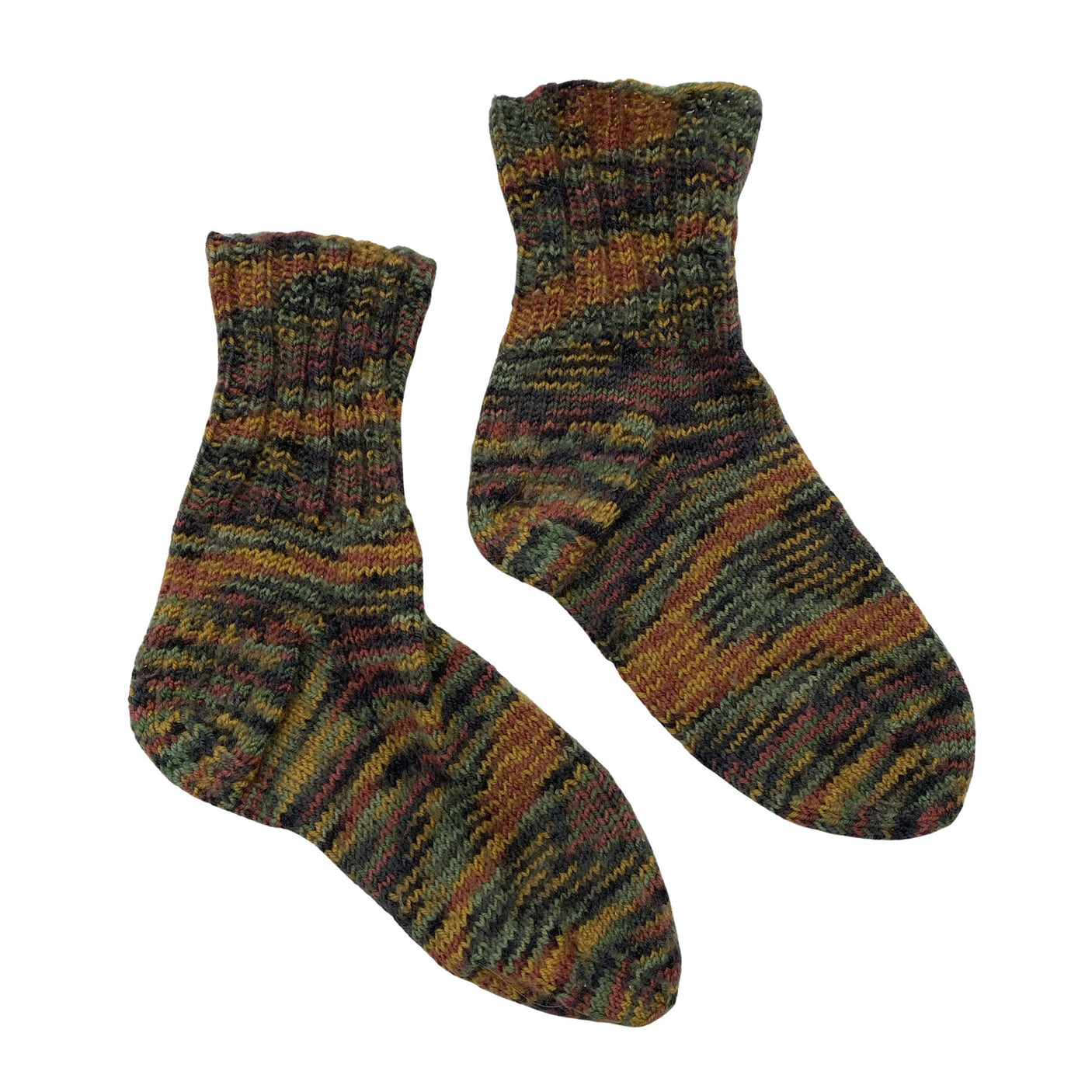 Unisex Handmade - Wool socks, size 35 - Green (1)