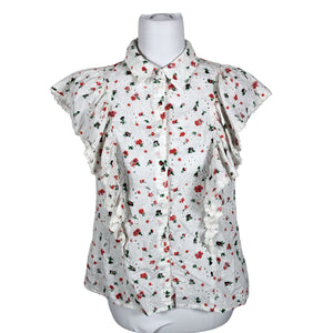 Unisex Y.A.S - Short-sleeved blouse, size 40 - White (2)