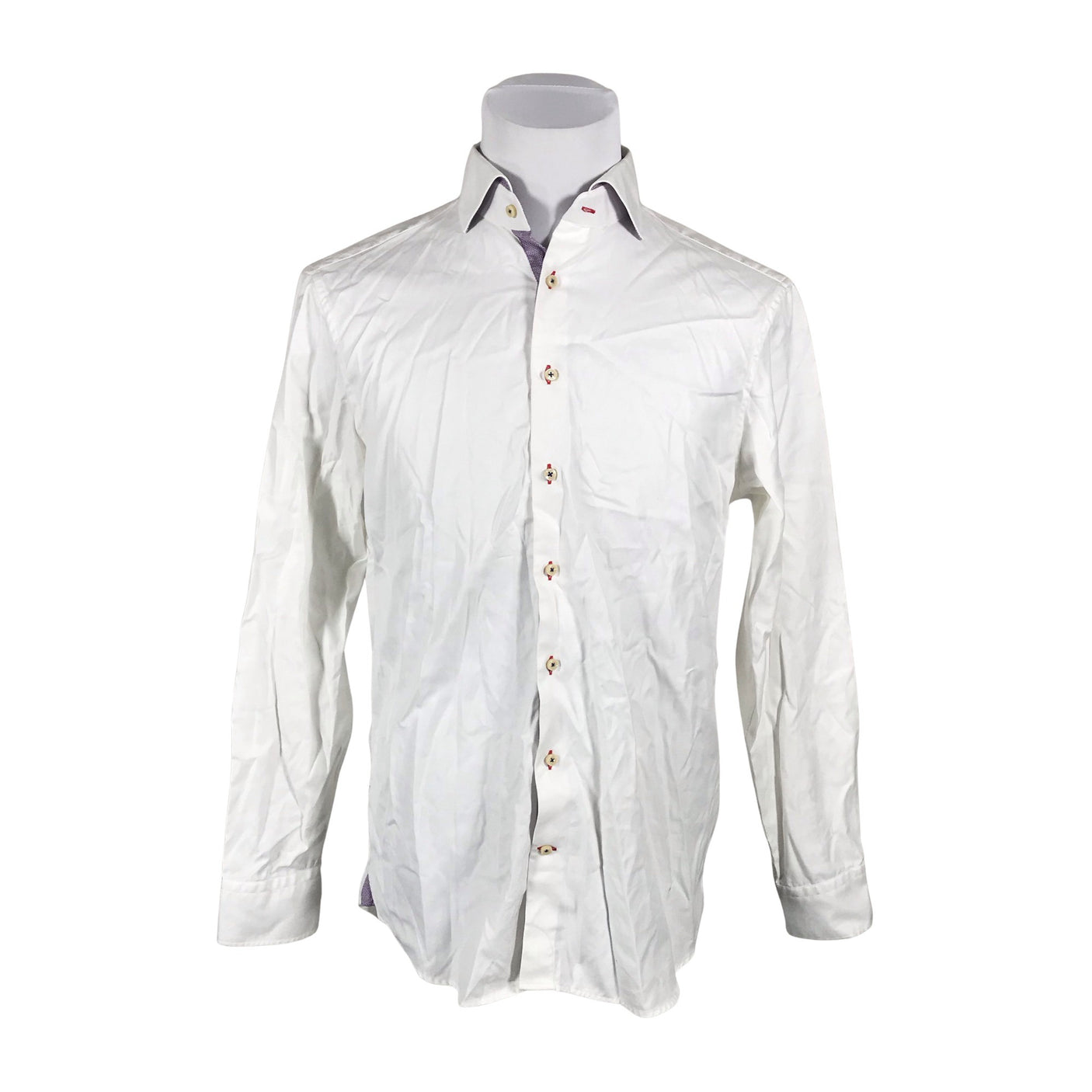 Unisex Stenströms - Collared shirt, size L - White (1)