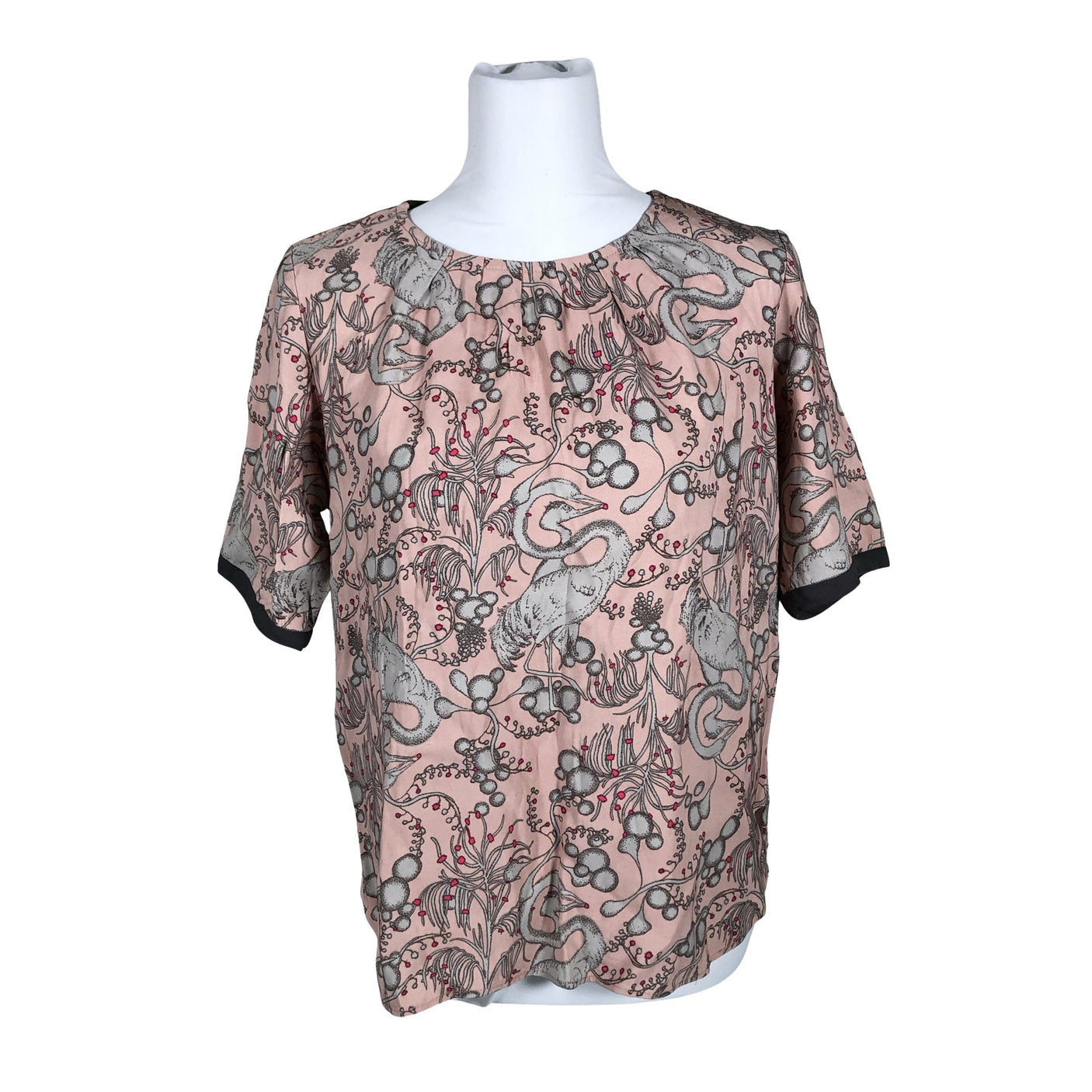 Unisex Noa Noa - Short-sleeved blouse, size 40 - Light pink (2)