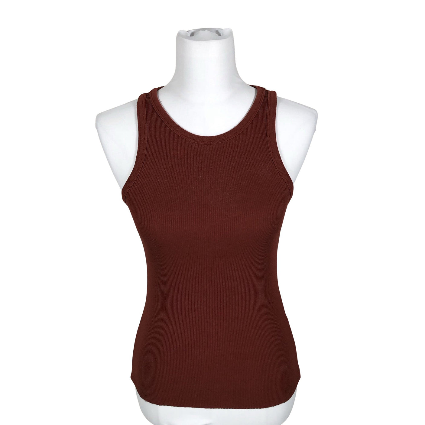 Unisex Oysho - Tricot tank top, size 36 - Wine red (2)