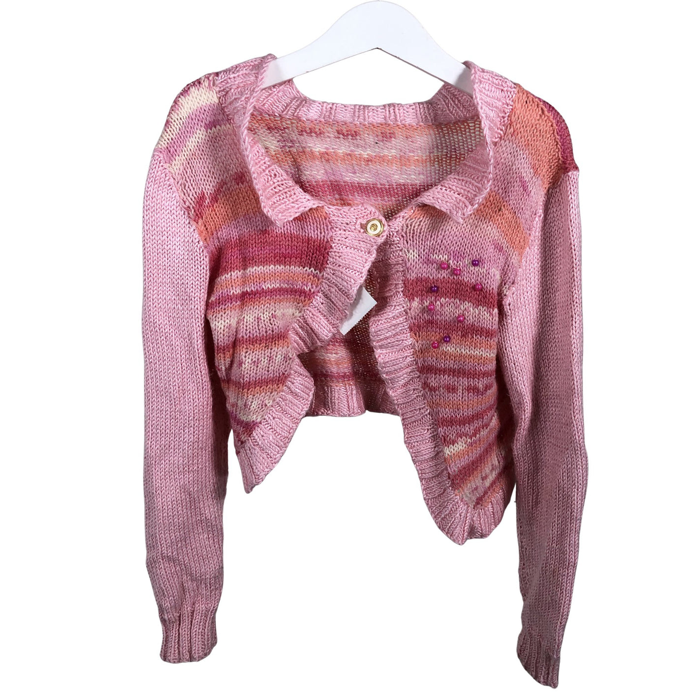 Unisex Handmade - Cardigan, size 104 - 110 - Light pink (1)