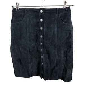 Unisex Selected - Leather skirt, size 38 - Blue (1)