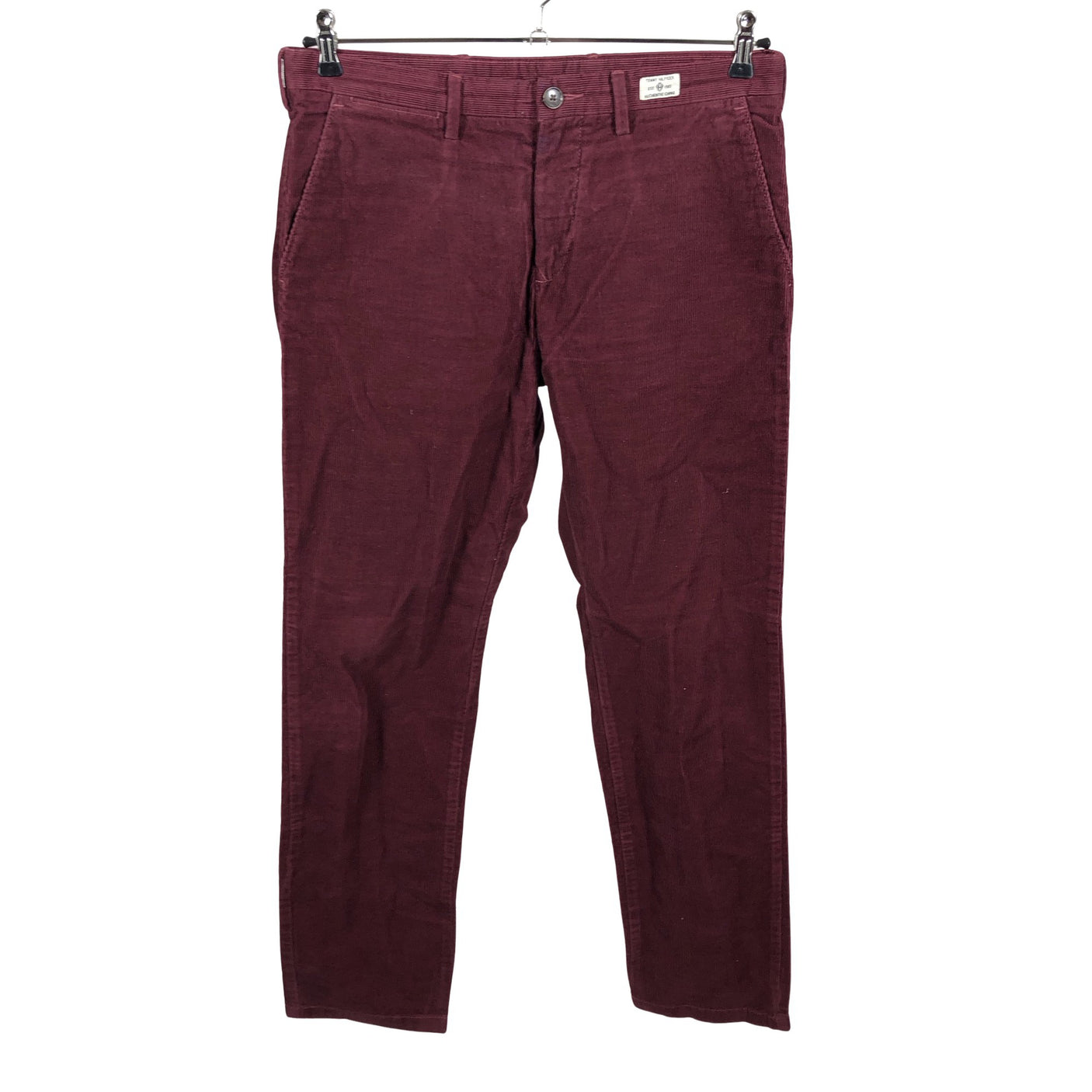 Unisex Tommy Hilfiger - Velvet pants, size W33 - Wine red (1)