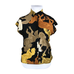 Unisex Marella - Short-sleeved blouse, size 42 - Brown (1)