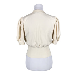 Unisex French Connection - Short-sleeved blouse, size 34 - Natural white (2)