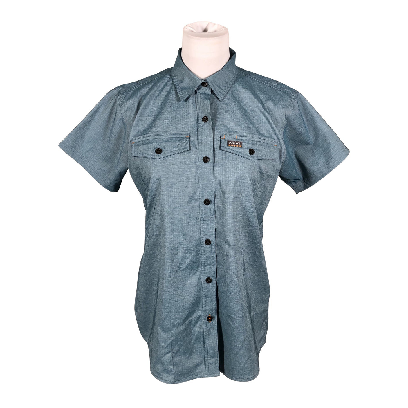 Unisex Ariat - Short-sleeved blouse, size 46 - Light blue (1)