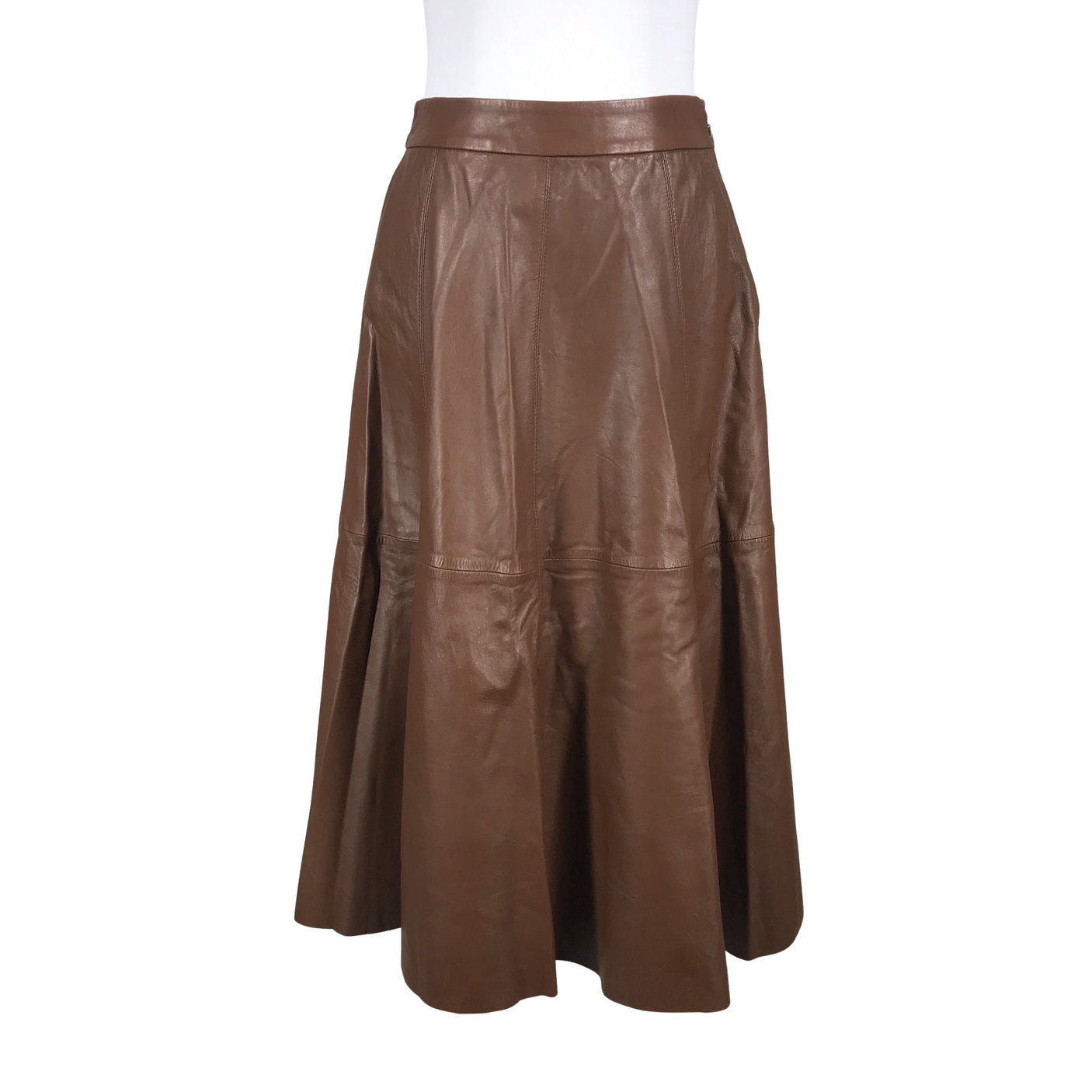 Unisex Ouì - Leather skirt, size 36 - Brown (1)