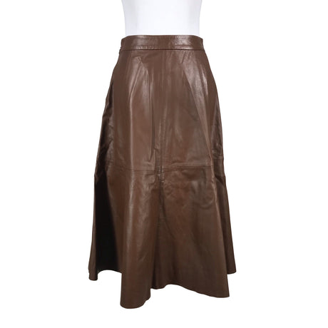 Unisex Ouì - Leather skirt, size 36 - Brown (2)