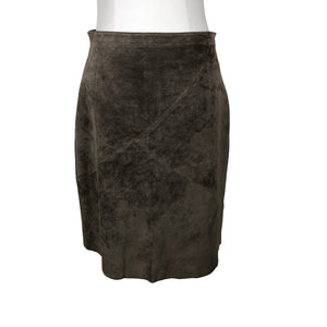 Unisex Sandwich - Leather skirt, size 38 - Brown (1)