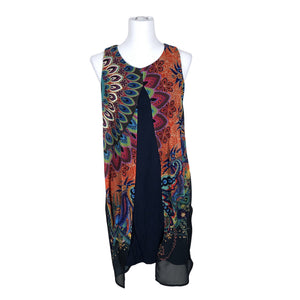 Unisex Desigual - Schiffon dress, size 40 - Blue (1)