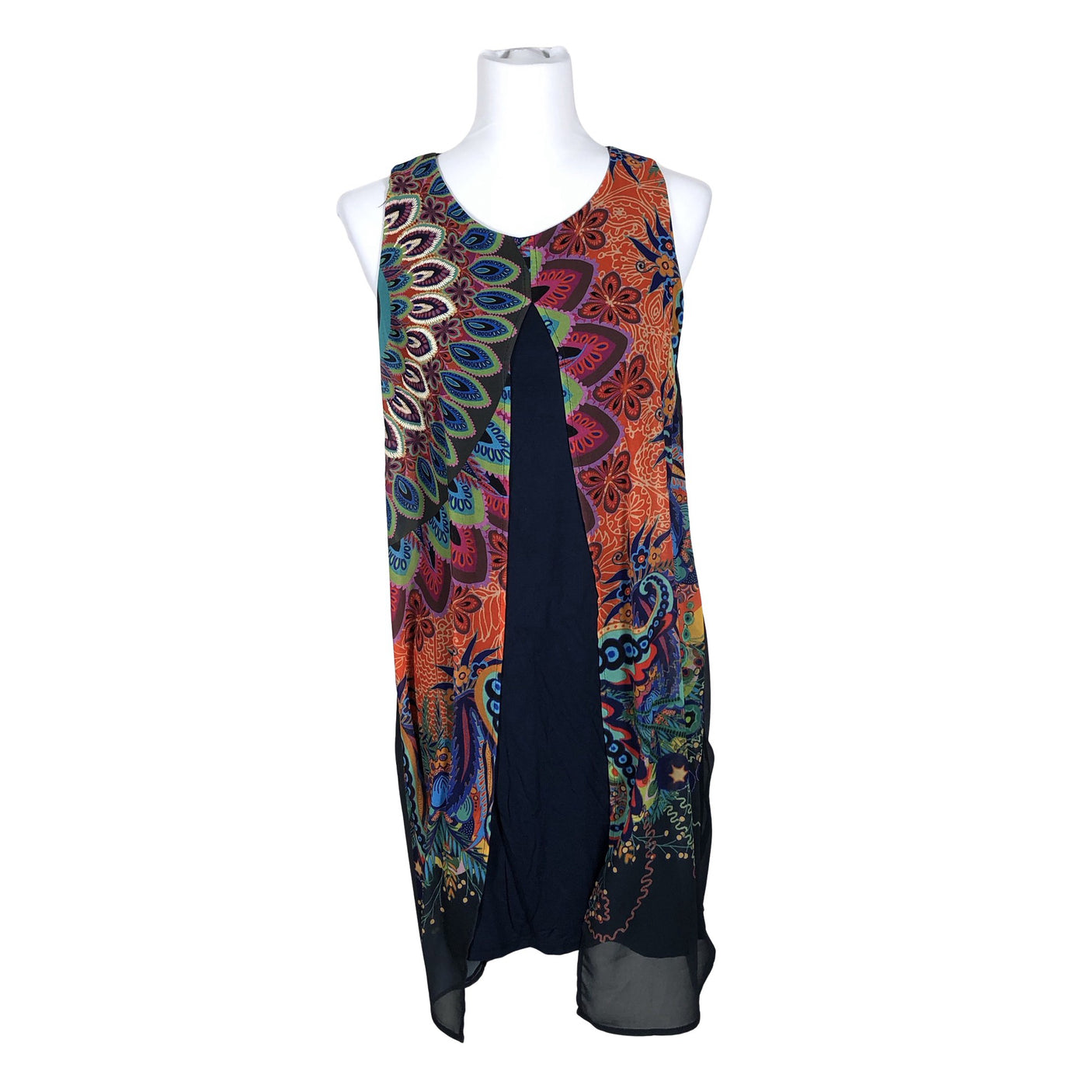 Unisex Desigual - Schiffon dress, size 40 - Blue (2)