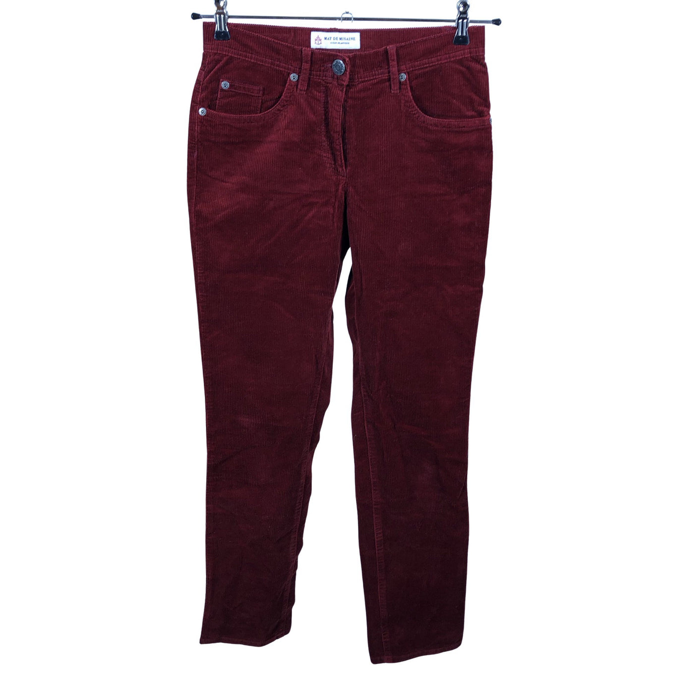 Unisex Mat de Misaine - Velvet pants, size 38 - Wine red (1)