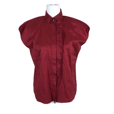 Unisex Hugo Boss - Short-sleeved blouse, size 40 - Wine red ()