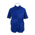 Unisex Creation Atelier - Short-sleeved blouse, size 42 - Blue ()