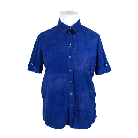 Unisex Creation Atelier - Short-sleeved blouse, size 42 - Blue ()