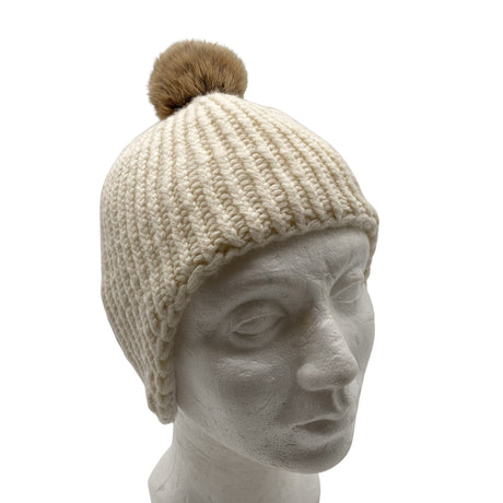Unisex Luhta - Winter beanie, size 52 - 54 cm - Natural white ()
