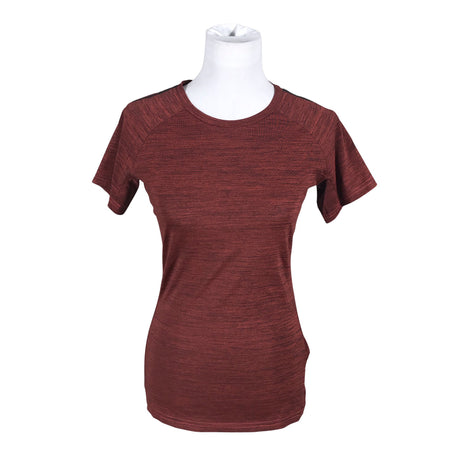 Unisex Adidas - Sports shirt, short sleeve, size 34 - Wine red ()