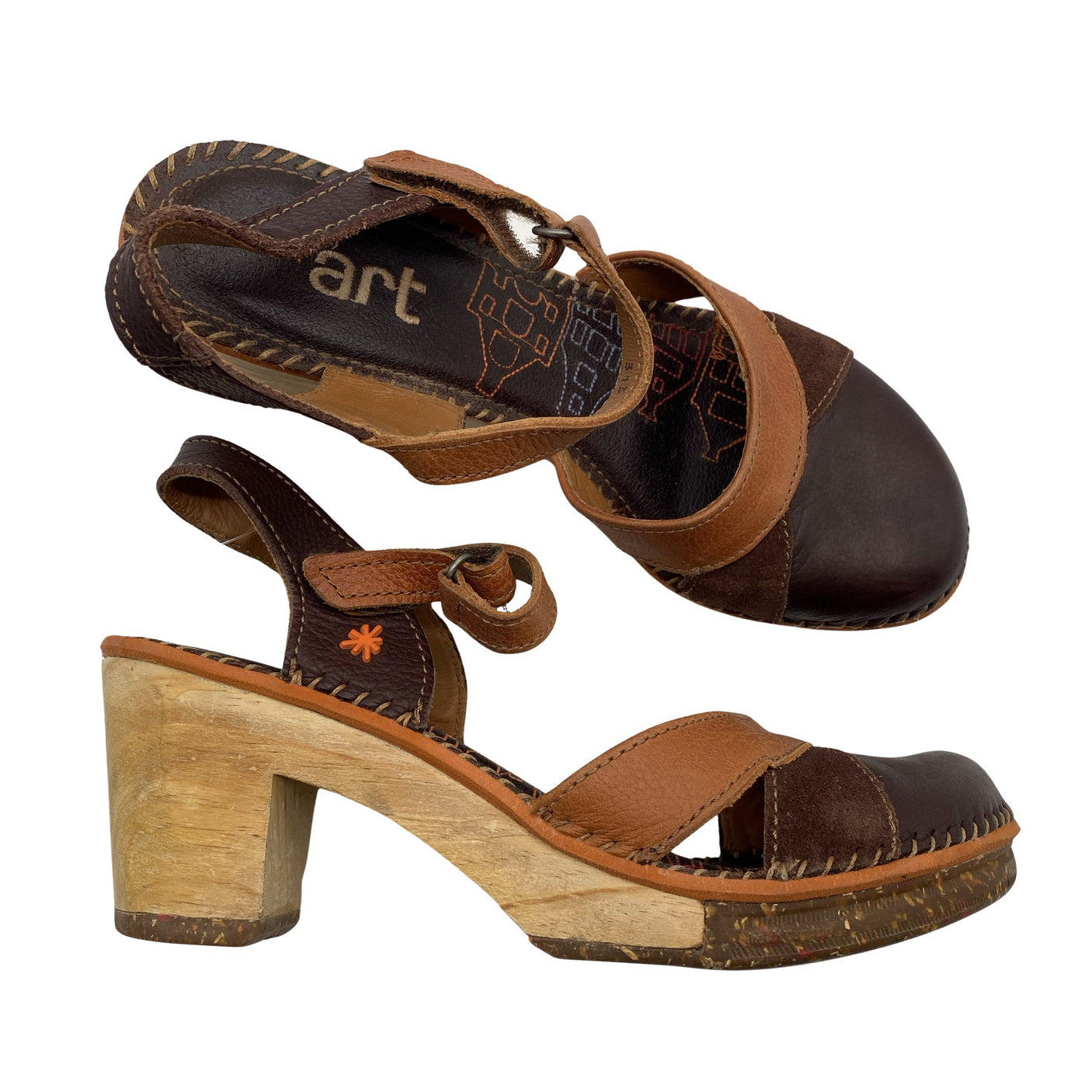 Unisex Art - Heeled sandals, size 41 - Brown (1)