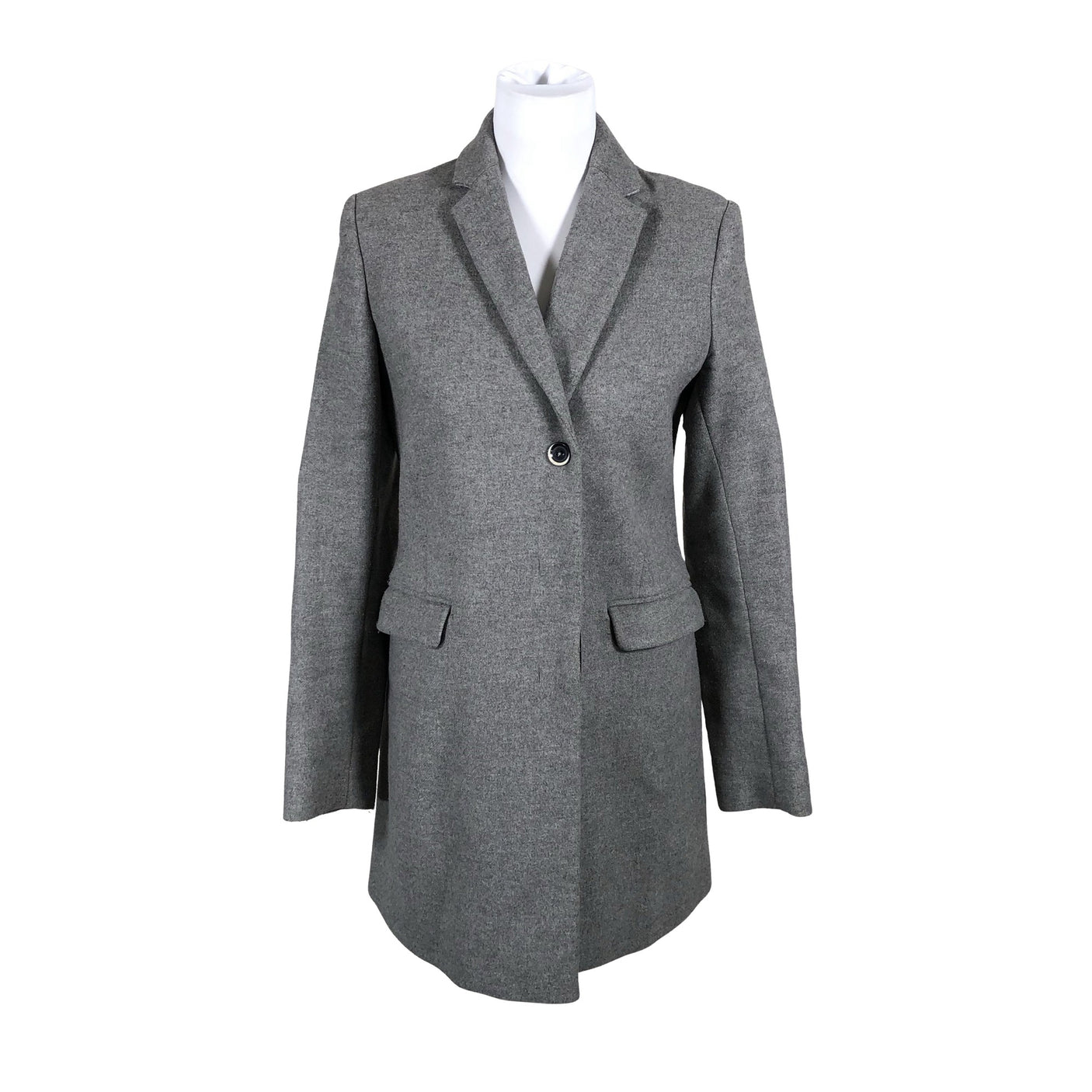 Unisex Turnover - Wool coat, size 38 - Gray (1)