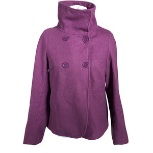 Unisex Soyaconcept - Wool coat, size 34 - Violet (1)