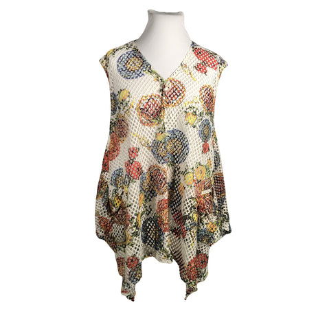 Unisex Handmade - Tricot tunic, size 46 - White ()