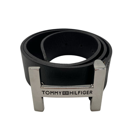 Unisex Tommy Hilfiger - Leather belt, size Ei kokoa - Black ()