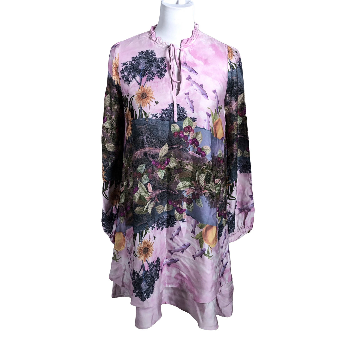 Unisex Nümph - Schiffon tunic, size 36 - Light pink (1)