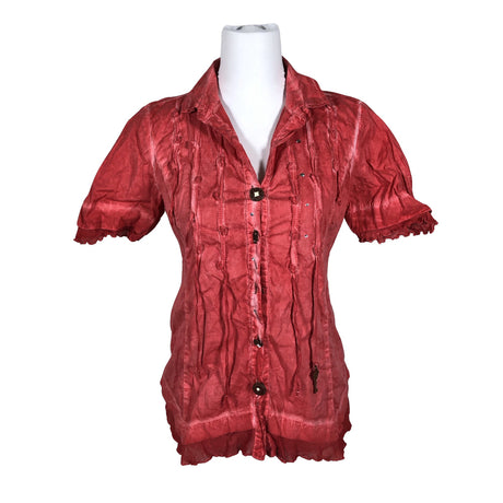 Unisex Elisa Cavaletti - Short-sleeved blouse, size 34 - Red ()