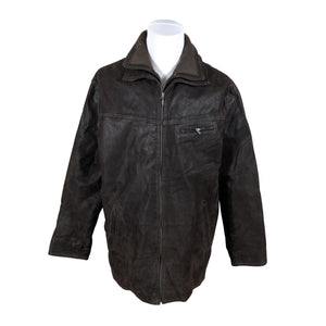 Unisex Big-L - Leather jacket, size XXXXL - Brown (1)