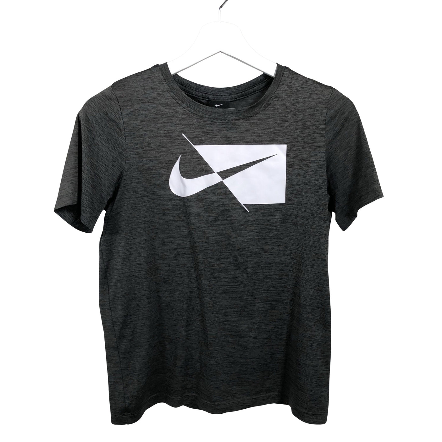 Unisex Nike - Sports shirt, short sleeve, size 152 - 158 - Gray (1)
