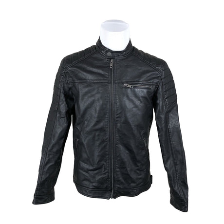 Unisex Jack & Jones - Leather jacket, size L - Black ()