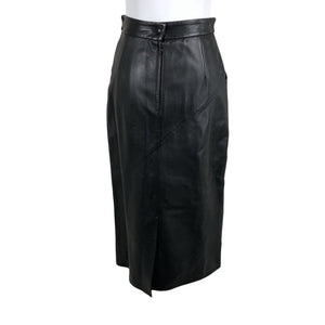 Unisex Friitala - Leather skirt, size 38 - Black (3)