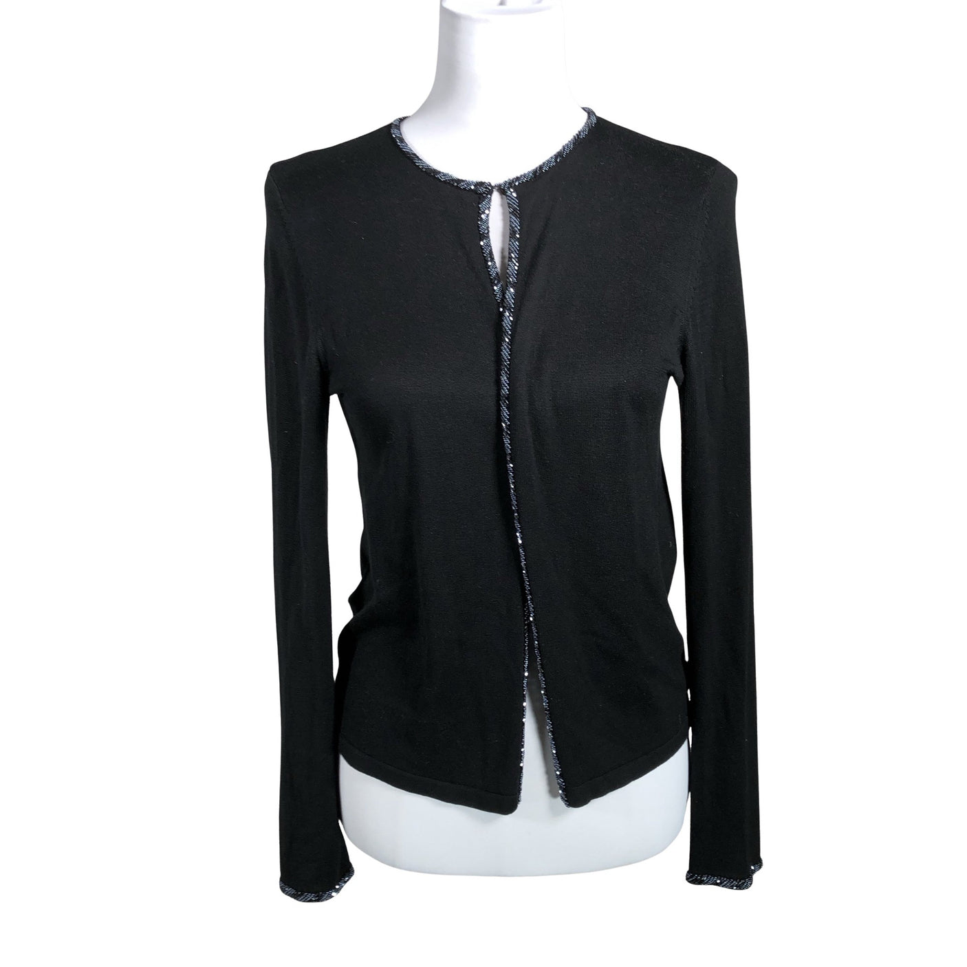 Unisex August Silk - Cardigan, size 36 - Black (1)