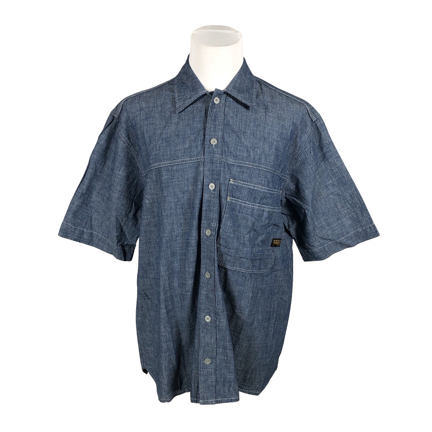 Unisex G-star - Collared shirt, size XL - Blue (1)