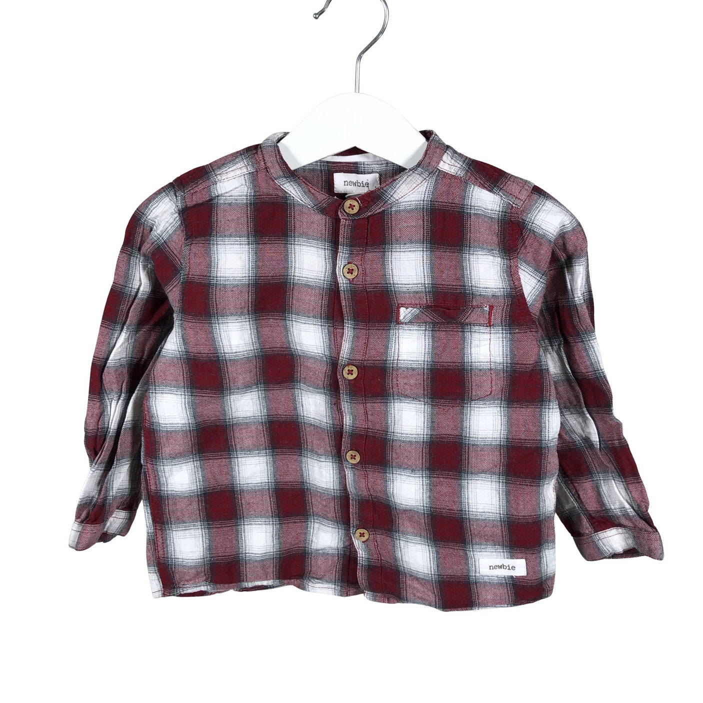 Unisex Newbie - Flannel shirt, size 80 - 86 - Red (2)