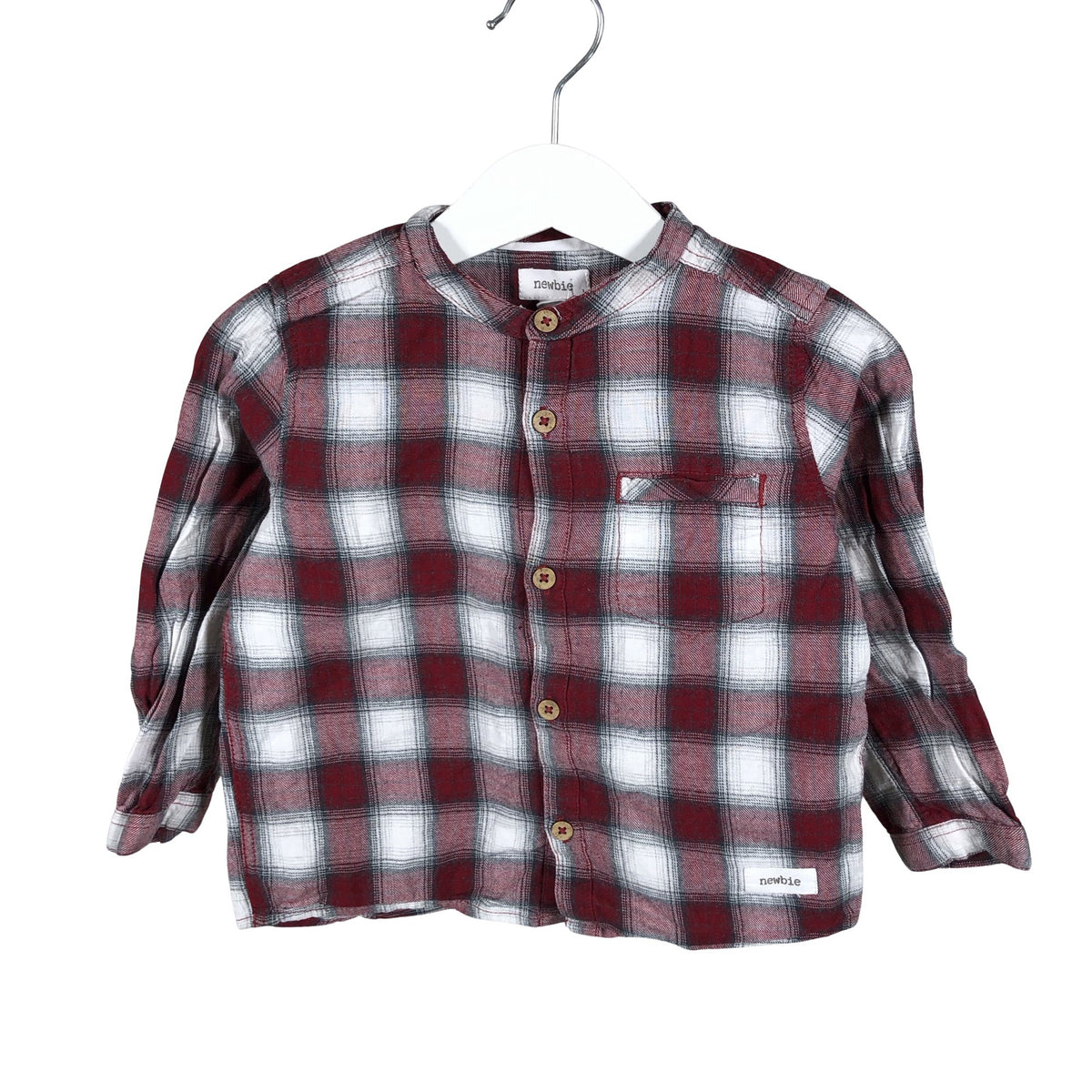 Unisex Newbie - Flannel shirt, size 80 - 86 - Red (2)