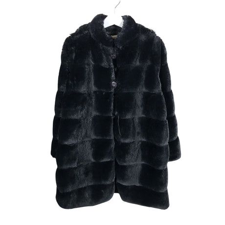 Unisex Mignelin - Faux fur coat, size 134 - 140 - Black ()